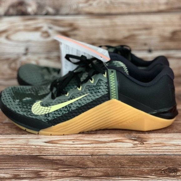 Nike Metcon 6 Training Weightlifting Athletic Shoes Mens Black Green CK9388-032 main image 5